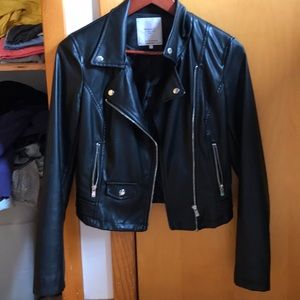 Zara faux leather moto jacket